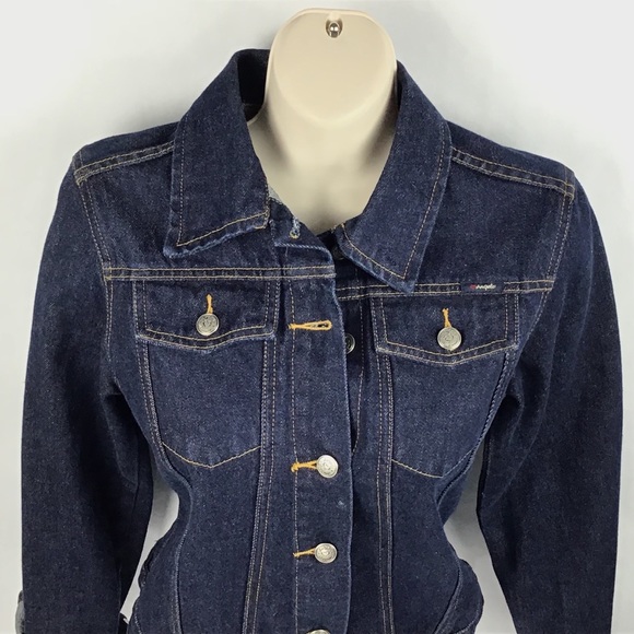 Angels Size S Womens Juniors Denim Jean Jacket - Picture 3 of 4